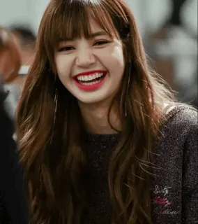 🌼 4027f253 Lisa woman, celebrity, singer, happy, kpop, idol telegram sticker