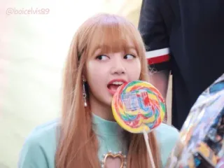 🌸 934a270c Lisa Lisa, K-pop, Lollipop, Singer, Idol, Blackpink telegram sticker