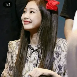 🌸 ca738654 woman, smile, portrait, ribbon, fashion, person telegram sticker