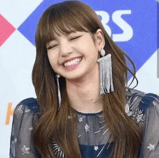 🌼 df3f1202 Lisa kpop, singer, woman, smile, earrings, celebrity telegram sticker