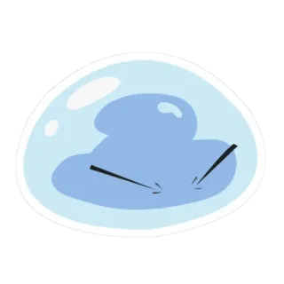 😡 49cddece Schleim, Cartoon, Blau telegram sticker