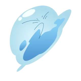 😜 8869d9dc Rimuru Tempest That Time I Got Reincarnated as a Slime Anime, Schleim, Isekai, Fantasy, Monster, Blau telegram sticker