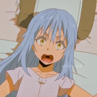 💙 1363721d Rimuru Tempest That Time I Got Reincarnated as a Slime Anime, Isekai, Slime, Chuyển sinh, Fantasy telegram sticker