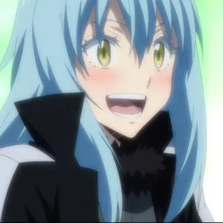 💙 1c36e67b Rimuru Tempest That Time I Got Reincarnated as a Slime Anime, Cười, Vui vẻ, Dễ thương telegram sticker