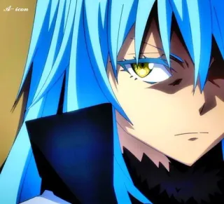 💙 3f8a4074 Rimuru Tempest That Time I Got Reincarnated as a Slime Anime, Isekai, Tóc xanh, Slime, Fantasy, Manga telegram sticker