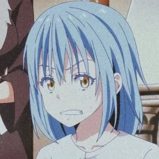 💙 438919d2 Rimuru Tempest That Time I Got Reincarnated as a Slime Anime, Slime, Isekai, Fantasy, Tóc xanh telegram sticker
