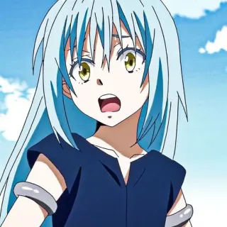 💙 5fd0e253 Rimuru Tempest That Time I Got Reincarnated as a Slime Anime, Slime, Isekai, Fantasy, Rimuru telegram sticker