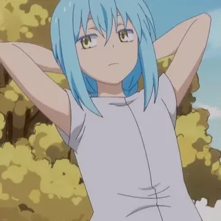 💙 7bb34013 Rimuru Tempest That Time I Got Reincarnated as a Slime Anime, Slime, Isekai, Tóc xanh, Dễ thương, Thư giãn telegram sticker