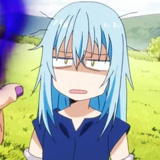 💙 82a60ea0 Rimuru Tempest That Time I Got Reincarnated as a Slime Anime, Nhân vật, Isekai, Chuyển sinh, Slime, Hài hước telegram sticker