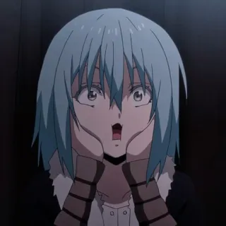 💙 a3373810 Rimuru Tempest That Time I Got Reincarnated as a Slime Anime, Isekai, Slime, Ngạc nhiên, Dễ thương telegram sticker