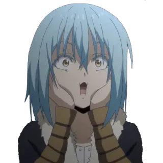 😱 00ca9fbb Rimuru Tempest That Time I Got Reincarnated as a Slime 애니메이션, 이세계, 슬라임, 만화, 웃긴, 귀여운 telegram sticker