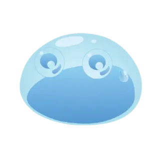 😶 09c55ffb 슬라임, 귀여운, 블롭, 파란색, 만화, 게임 telegram sticker