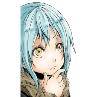🤔 12ae403d Rimuru Tempest That Time I Got Reincarnated as a Slime 애니메이션, 만화, 리무루, 템페스트, 이세계, 슬라임 telegram sticker
