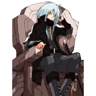 😈 69f904fb Rimuru Tempest That Time I Got Reincarnated as a Slime 애니메이션, 만화, 이세계, 판타지, 리무루, 슬라임 telegram sticker