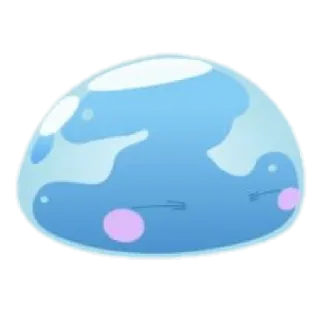 😊 b92ce82a 슬라임, 파란색, 만화 telegram sticker