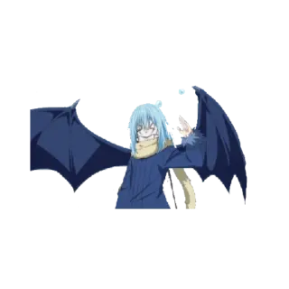 😈 027f8692 Rimuru Tempest That Time I Got Reincarnated as a Slime 애니메이션, 슬라임, 이세계, 판타지 telegram sticker