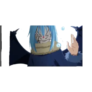 😈 5318510c Rimuru Tempest That Time I Got Reincarnated as a Slime 애니메이션, 이세계, 슬라임, 몬스터, 마법, 판타지 telegram sticker
