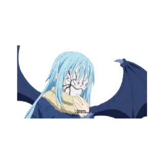 🤔 c386e932 Rimuru Tempest That Time I Got Reincarnated as a Slime Umm... 애니메이션, 슬라임, 몬스터, 판타지 telegram sticker