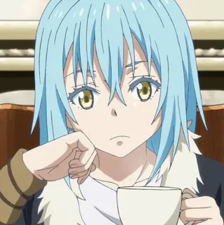 💎 87ce3fc6 Rimuru Tempest That Time I Got Reincarnated as a Slime Anime, Karakter, Rimuru, Tensura, Isekai, Slime telegram sticker