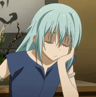 💎 90b307be Rimuru Tempest That Time I Got Reincarnated as a Slime Anime, Rimuru, Slime, Isekai, mengantuk, Manga, reinkarnasi telegram sticker