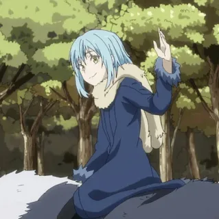 💎 efdc07cb Rimuru Tempest That Time I Got Reincarnated as a Slime Anime, Karakter, Rimuru, Slime, Fantasi telegram sticker