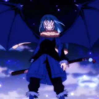 👿 084ac611 Rimuru Tempest That Time I Got Reincarnated as a Slime Anime, Isekai, Sihir, Monster, Fantasi telegram sticker