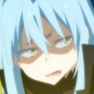 🤢 18aaea84 Rimuru Tempest That Time I Got Reincarnated as a Slime Anime, Isekai, Slime, Rimuru, Tempest, Lucu, Ekspresi telegram sticker