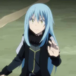 🙁 373d5e99 Rimuru Tempest That Time I Got Reincarnated as a Slime Anime, Slime, Isekai, Sihir, Fantasi telegram sticker