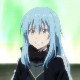 😓 5775a972 Rimuru Tempest That Time I Got Reincarnated as a Slime Anime, Isekai, Slime, Fantasi, Monster telegram sticker
