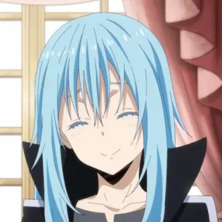 ☺️ 5b3f665a Rimuru Tempest That Time I Got Reincarnated as a Slime Anime, Isekai, Slime, Sihir, Tersenyum telegram sticker