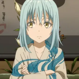 🙁 5c402598 Rimuru Tempest That Time I Got Reincarnated as a Slime Anime, Isekai, Reinkarnasi, Slime telegram sticker