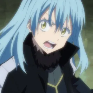 😨 ac8cdafb Rimuru Tempest That Time I Got Reincarnated as a Slime Anime, Manga, Isekai, Slime, Fantasi telegram sticker