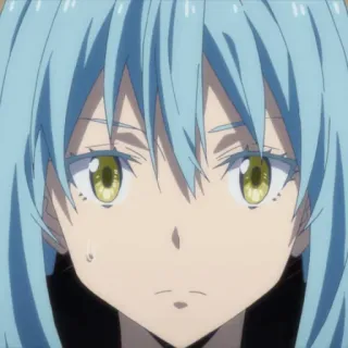 😠 ad6546fa Rimuru Tempest That Time I Got Reincarnated as a Slime Anime, Isekai, Slime, Fantasi, Imut telegram sticker