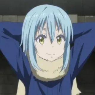 ☺️ b9e1b2f6 Rimuru Tempest That Time I Got Reincarnated as a Slime Anime, Isekai, Slime, Imut, Kawaii telegram sticker