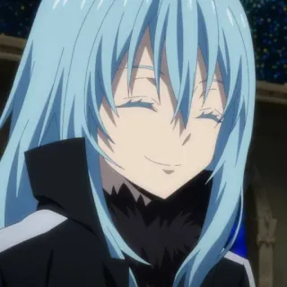 😊 cd0712cf Rimuru Tempest That Time I Got Reincarnated as a Slime Anime, tersenyum, Rimuru, Tempest, Isekai, slime telegram sticker