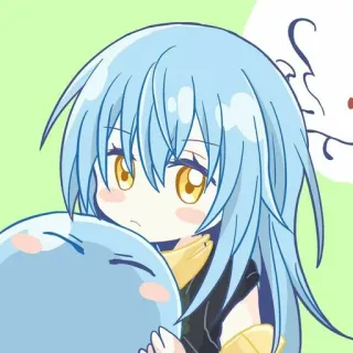 🌟 65967787 Rimuru Tempest That Time I Got Reincarnated as a Slime Аниме, Манга, Чиби, Фэнтези, Реинкарнация, Слайм, Каваий telegram sticker