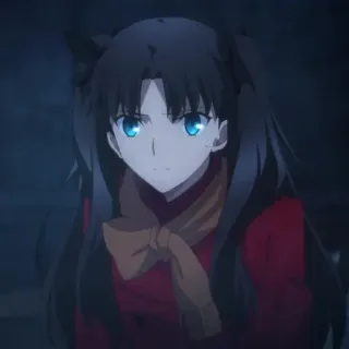 😠 393a20a8 Rin Tohsaka Fate/stay night anime, personagem, contos telegram sticker