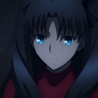 🙂 5b64d6af Rin Tohsaka Fate/stay night anime, desenho animado, personagem, menina telegram sticker