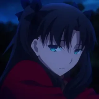 😒 60a82df1 Rin Tohsaka Fate/stay night Anime, Mangá, Desenho animado, Personagem, Garota, Rin Tohsaka, Fate/Stay Night telegram sticker