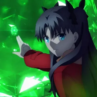 🤨 60bfbb01 Rin Tohsaka Fate/stay night Anime, Magia, Personagem, Fate, Garota telegram sticker