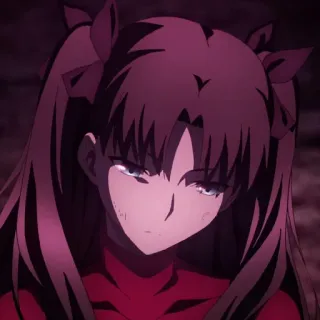😕 67b8fcce Rin Tohsaka Fate/stay night Anime, Fate, Fate/stay night, Rin Tohsaka, Personagem, Animação, Mangá telegram sticker