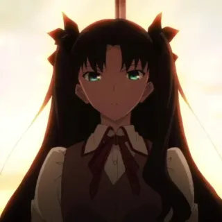 😡 6a72d8dc Rin Tohsaka Fate/stay night Anime, Desenho animado, Personagem, Garota, Rin Tohsaka, Fate/stay night telegram sticker