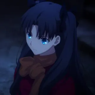 😠 7bf2922a Rin Tohsaka Fate/stay night Anime, Feminino, Personagem, Fate Stay Night, Rin Tohsaka telegram sticker