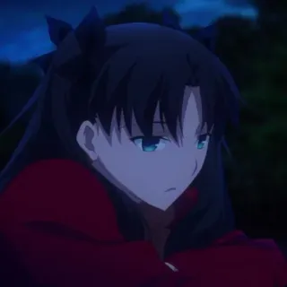 😒 a015c3f7 Rin Tohsaka Fate/stay night Anime, Personagem, Garota, Morena, Série Fate telegram sticker