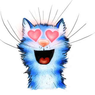 Rinas Blue Cats telegram stickers