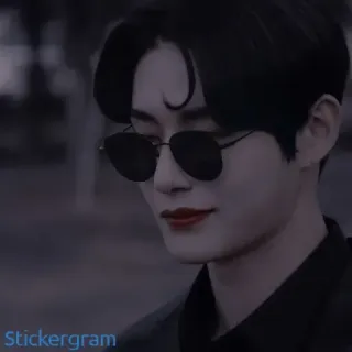 😎 63e195e2 Stickergram pria, kacamata hitam, potret, orang telegram sticker