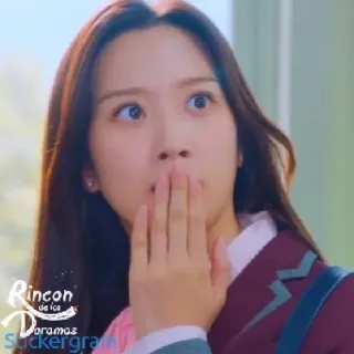 🤭 b5f5ddf8 Rincon de Doramas Suckergram wanita, drama korea, asia, terkejut, kaget, drama, televisi telegram sticker