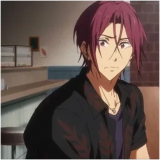 🌊 029a5c4d Rin Matsuoka Free! Anime, Chłopak, Manga, Postać, rude włosy telegram sticker