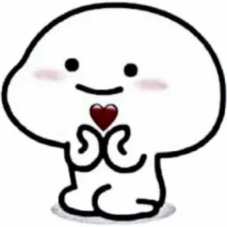 🍥 b3abe9e1 mono, dibujos animados, corazón, amor, dulce, adorable telegram sticker