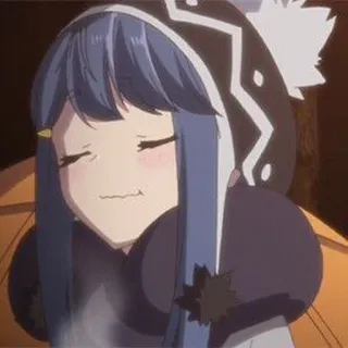 🏕 8607f4fc Rin Shima Yuru Camp Anime, Fille, Mignon, Hiver, Camping, Yuru Camp, Rin Shima telegram sticker